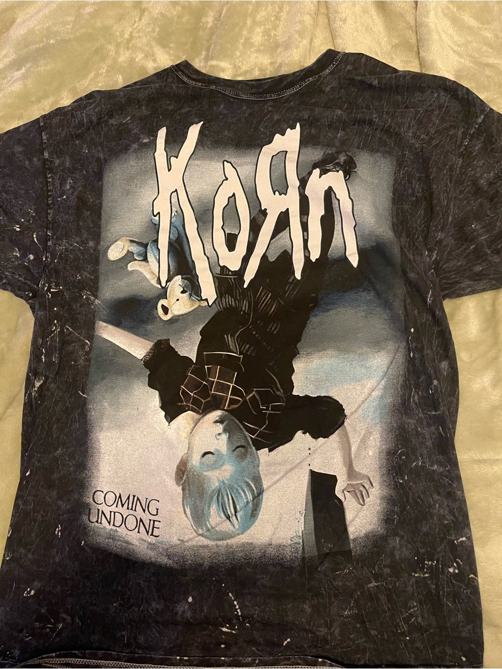 Korn "Coming Undone" Graphic Band Tee in Black/Gray